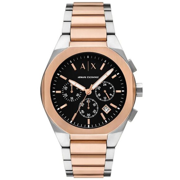 Armani Exchange Men's Rafael Black Dial Watch - AX4181